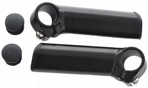 Rogi Kierownicy Aluminiowe Proste 100mm Czarne Mat