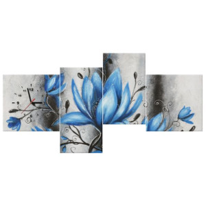 ZEGAR  Bukiet  turkusowych magnolii 140x70