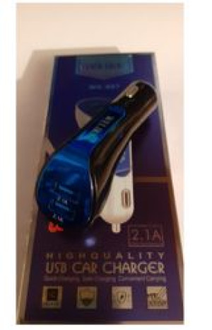 Ładowarka samochodowa WLIKE 2 USB 2,1 A WK-607