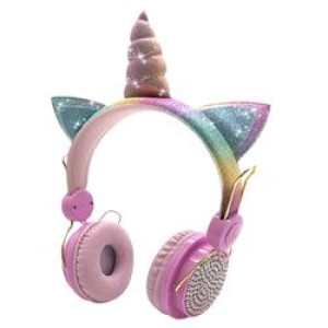 Kocie Uszy Słuchawki Dla Dzieci Bluetooth Kotek Jednorożec Z Cyrkoniami Un