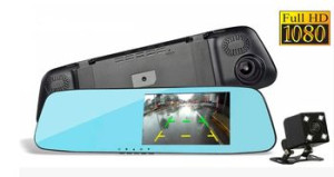 Wideorejestrator Kamera na Lusterko wsteczne 5" DVR z Full HD