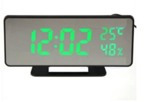 M2 VST-888 / Zegar elektroniczny biurkowy lustro z podświetleniem LED Czarn