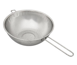 Cedzak z rączką durszlak stalowy ZAIRA 25,5 cm stal nierdzewna