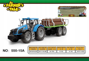 Zestaw farmerski - Zabawka traktor z przyczepką