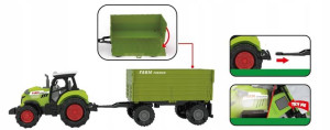 Zestaw farmerski - traktor z przyczepką światło