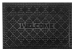Wycieraczka podgumowana gumowa PCV PVC prostokątna JAMES 60 x 40 cm czarna