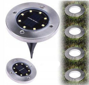 Ogrodowe Lampki Solarne Gruntowe Shine Disk