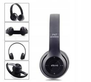 Bezprzewodowe słuchawki Bluetooth FM, microSD MP3 P47