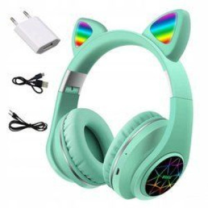 A - Słuchawki Bezp Słuchawki Rgb Cat Ear Bluetooth