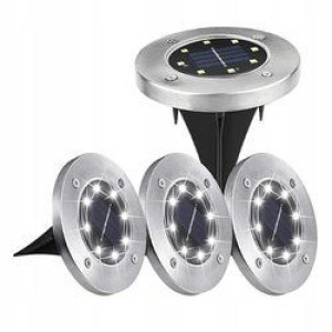 Ogrodowe Lampki Solarne Gruntowe Shine Disk 4x