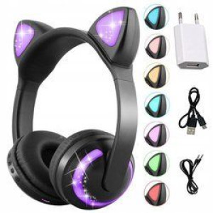C - Słuchawki Bezp Kocie Uszy Cat Ear Bluetooth