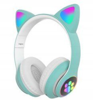 Słuchawki Bezp Kocie Uszy Słuchawki Dla Dzieci Bluetooth Kotek