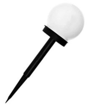 Lampa Solarna Ogrodowa Biała Kula 10 Cm 3 Pak