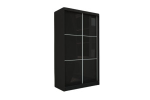 Szafa dwudrzwiowa VIVIANA 150 cm - czarny mat