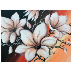 OBRAZ DRUKOWANY  Magnolia o zachodzie słońca 40x30