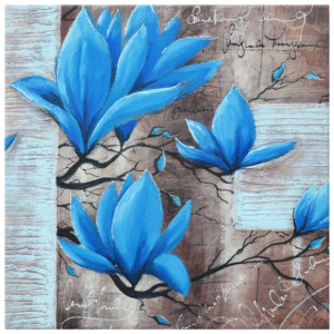 OBRAZ DRUKOWANY  Błękitna magnolia 30x30