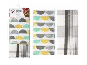 2 x Ściereczka ścierka kuchenna bawełniana ręczniczek 40x60 cm szary biały