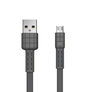 Remax Armor Series płaski kabel przewód USB / micro USB 5V 2.4A czarny (RC-