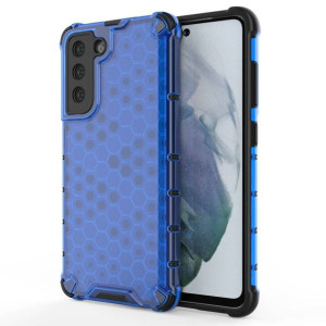 Honeycomb etui pancerny pokrowiec z żelową ramką Samsung Galaxy S21 FE nieb