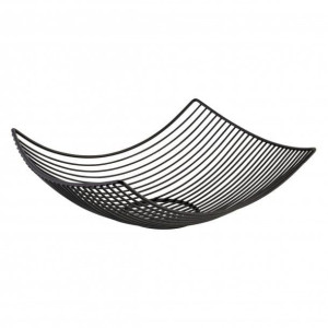 Koszyk stylowy na owoce salaterka metalowa Axentia czarna 31x23 cm