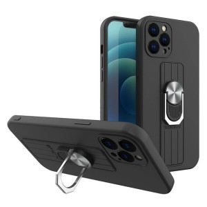 Ring Case silikonowe etui z uchwytem na palec i podstawką do iPhone 13 czar