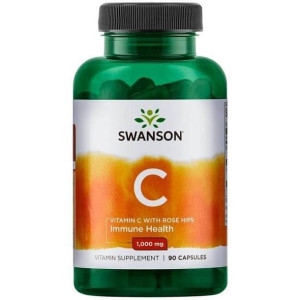 SWANSON Witamina C 1000 mg z Dziką Różą 90 kaps.