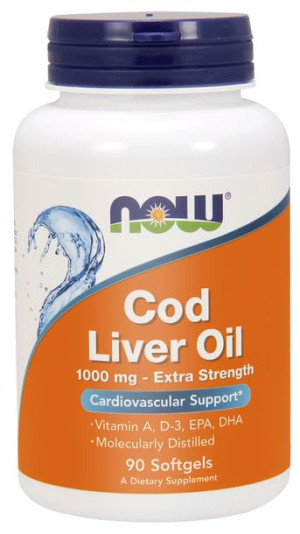 NOW FOODS Cod Liver Tran z Dorsza 90 kaps.