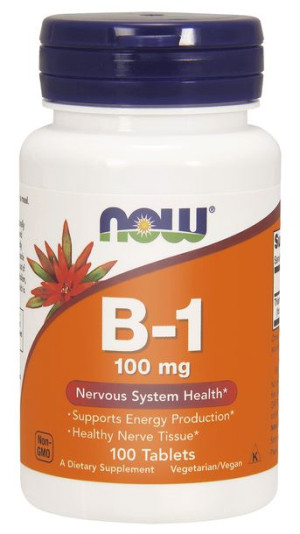 NOW FOODS B-1 Tiamina 100 mg 100 tab.