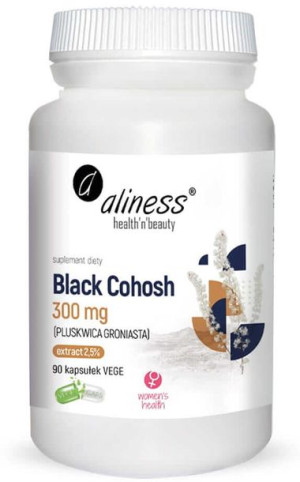 ALINESS Black Cohosh 300 mg (Pluskwica Groniasta) 90 kaps.
