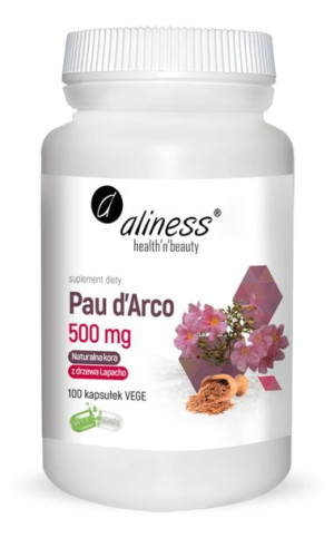 ALINESS  Pau d’Arco Sproszkowana Kora Lapacho 500 mg 100 kaps.