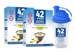 ALINESS 42 Vital -Dieta Niskokaloryczna Pakiet 2x510g + Shaker 0,7l