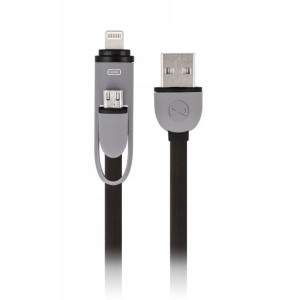 Kabel 2w1 USB - Lightning + microUSB 100 cm 1,8A