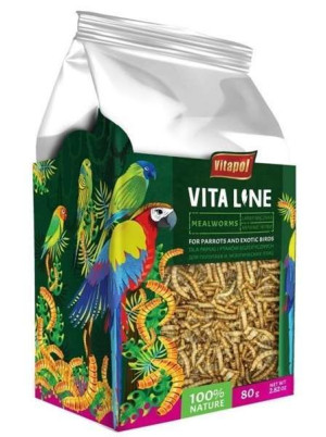 Larwy mącznika przysmak ptaków papugi VitaLine 80g