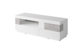 Szafka Rtv Nowoczesna Silki 160cm Biały+beton