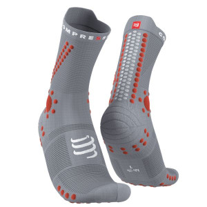 COMPRESSPORT Skarpetki do biegania trailowe ProRacing Socks V4 Trail szaro-