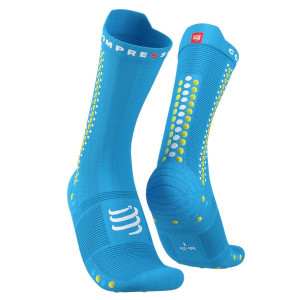 COMPRESSPORT Skarpetki rowerowe ProRacing Socks V4 Bike fluo niebieskie