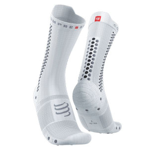 COMPRESSPORT Skarpetki rowerowe ProRacing Socks V4 Bike biało-szare