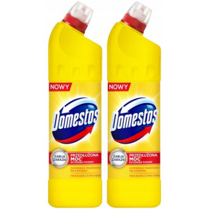 DOMESTOS żel do WC toalet Żółty Citrus 2x 750ml