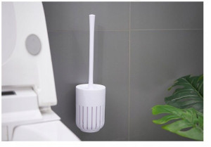 Biała Szczotka do Wc Z Pojemnikiem Samoprzylepna
