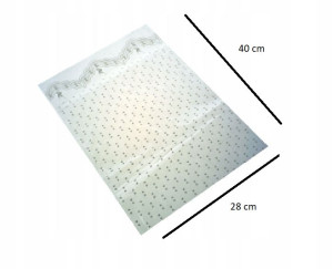 10 Celofan Serce Folia Woreczki na Prezent 28X40Cm
