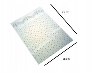 10 Celofan Serce Folia Worki na Prezent 18X25Cm