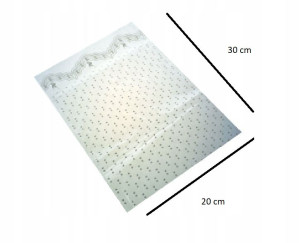 10 Celofan Serce Folia Worki Dekoracyjne 20X30 Cm