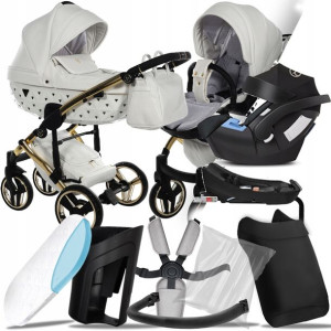 Wózek Junama 4w1 Exclusive 03 I Cybex Aton + Baza