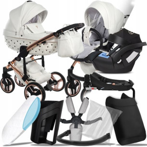 Wózek Junama 4w1 Exclusive 04 I Cybex Aton + Baza