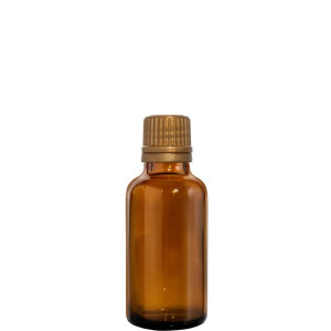 Butelka 30ml Brąz Z Kroplomierzem Złotym