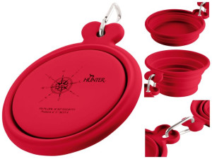 Silikonowa Miska Travel List 350/750 czerwon
