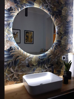 Lustro okrągłe LED podświetlane 80 cm