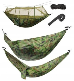 Hamak Z Moskitierą Podróżny Turystyczny Survival