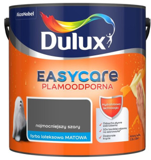 FARBA DULUX EASY CARE- najmocniejszy szary, 2.5l
