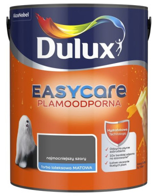 FARBA DULUX EASY CARE- najmocniejszy szary, 5l